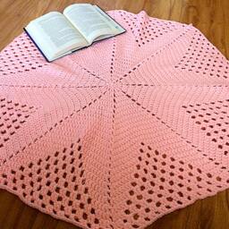 Columbus Day Sale/Winter GiftPink Crochet Doily Rug Large Area RugFloor Mat-Rustic Rug Boho Chic RugNursery RugThrow Rug - thumbnail 2
