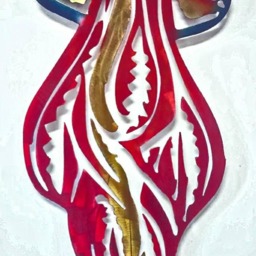 Aluminum Jellyfish Art, Decor, Design, Wall Beach House Handmade Ocean Metal - thumbnail 2
