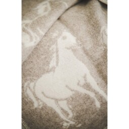 Horse Blanket Natural New Zealand Wool Reversible Throw - 130x200cm - thumbnail 4