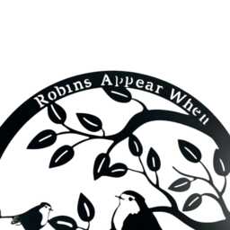 50cm Wall Art Black Robins Appear When Loved Ones Are Near Garden Home Gift - thumbnail 4