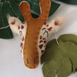 Safari Garland, Safari Wall Decor, Jungle Nursery Felt Kids Bedroom Baby Shower Gift, Theme Nursery - thumbnail 2