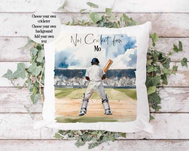 Cricket Cushion, Pillow, Gift, Cricketer Gift, Gift For Him, Lover, Cricketer, Fan - image 1