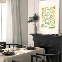 Set Of 3 Lemon Fruit Art Prints, Wall , Citrus Print, Home Decor, Kitchen Wall Art, Lemons Poster , Bedroom Prints , Home Decor - thumbnail 3