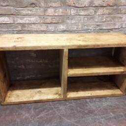 Hallway Shoe Rack Storage Shelving Handmade Industrial Reclaimed Wood - thumbnail 2