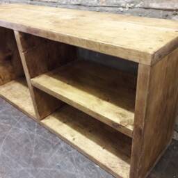 Hallway Shoe Rack Storage Shelving Handmade Industrial Reclaimed Wood - thumbnail 3