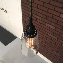 "Industrial Pendant Light -Black 4 1/2"" Clear Glass Cone Shade With Patented ""Huila Connector" - thumbnail 3