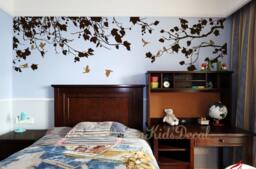 Tree Branch Wall Decal, Nursery Corner Sticker With Birds - thumbnail 1