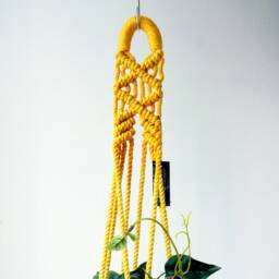 Macrame Plant Hanger, Hand Dyed, Hanging Planter, Bohemian Home Decor, Made To Order - thumbnail 2