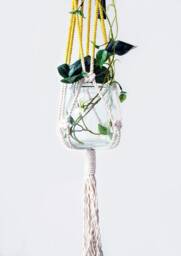 Macrame Plant Hanger, Hand Dyed, Hanging Planter, Bohemian Home Decor, Made To Order