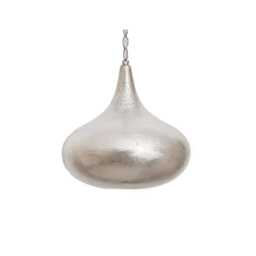 Moroccan Brass Pendant Light, Hand-Pierced Maximalist Design - 2Ft Chain Included - thumbnail 3