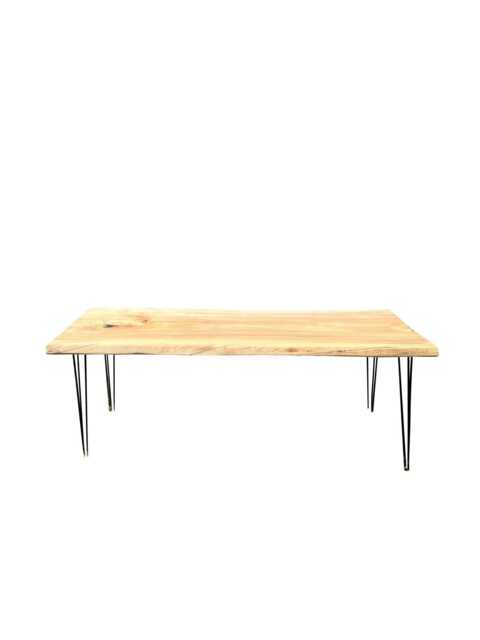 Rustic Solid Wood Dining Table - Handcrafted Office & Conference Farmhouse Modern - image 1