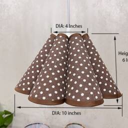 Retro Pleated Lamp Shade, Polka Dot Lampshade For Pendant Light, Shades Wall Table Lamp - thumbnail 3