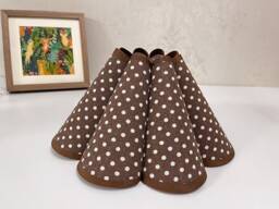 Retro Pleated Lamp Shade, Polka Dot Lampshade For Pendant Light, Shades Wall Table Lamp - thumbnail 1