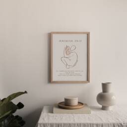 Jeremiah 2911 - Minimal Art Printed & Shipped Modern Scripture Decor Bible Verse Prints Christian Home Print - thumbnail 3
