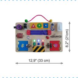 Travel Busy Board For A Toddler With Shape Sorter - Toy Baby Sensory Toddler Fidget Activity - thumbnail 3