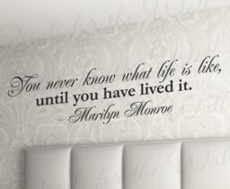 You Never Know Until Live Inspirational Motivational Decorative Vinyl Wall Decal Lettering Decoration Quote Decor Saying Sticker Art M12 - thumbnail 1