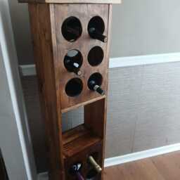 Double Wooden Wine Rack/Display Stand - Round - thumbnail 2