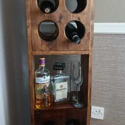 Double Wooden Wine Rack/Display Stand - Round - thumbnail 3