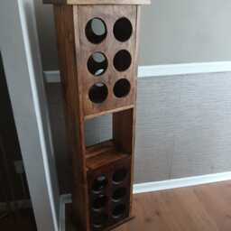 Double Wooden Wine Rack/Display Stand - Round - thumbnail 4