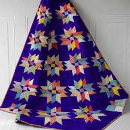 Crystal Dreams Quilt Pattern PDF - Star Modern Patchwork 68x68 Throw Design - thumbnail 3