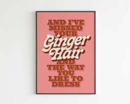 Ginger Hair - Valerie Lyrics Music A3 A4 A5 Wall Art Poster Print Gig - thumbnail 1