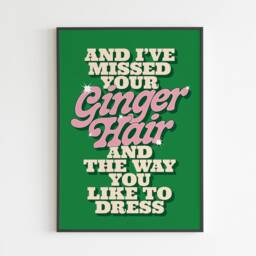 Ginger Hair - Valerie Lyrics Music A3 A4 A5 Wall Art Poster Print Gig - thumbnail 3