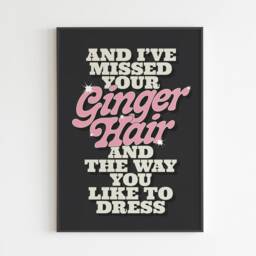 Ginger Hair - Valerie Lyrics Music A3 A4 A5 Wall Art Poster Print Gig - thumbnail 2