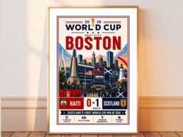 Haiti Scotland World Cup Result - Football Print Scottish Gift Bespoke A5 A4 A3 Framed Or Unframed - thumbnail 1
