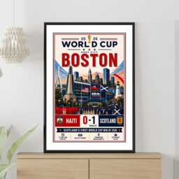 Haiti Scotland World Cup Result - Football Print Scottish Gift Bespoke A5 A4 A3 Framed Or Unframed - thumbnail 2