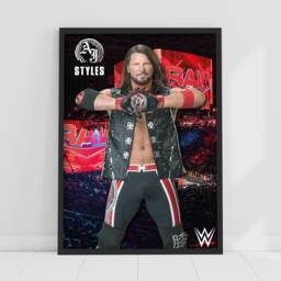 Wwe Print - Aj Styles Crowd Poster Wrestling Wall Art - thumbnail 1