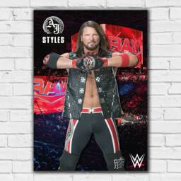 Wwe Print - Aj Styles Crowd Poster Wrestling Wall Art - thumbnail 2
