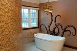 Octopus Decal, Large Tentacles Wall Decals, Kraken Vinyl Art Stickers, Nautical Decor For Bathroom-Dk316 - thumbnail 1