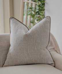 Textured Cream Beige Cushion Cover - Custom Throw Pillow Neutral Home Decor - Textured Beige - thumbnail 1
