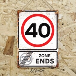 Milestone Birthday Metal Sign Portrait - Worn Or Clean Look Available Age Road Personalised - thumbnail 2