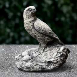 Stone Bird Statue Concrete With Eggs Figurine Cement Sculpture Wildlife Decoration Handmade Ornament Lover Gift - thumbnail 3