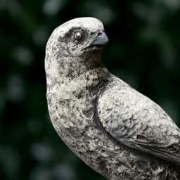 Stone Bird Statue Concrete With Eggs Figurine Cement Sculpture Wildlife Decoration Handmade Ornament Lover Gift - thumbnail 2