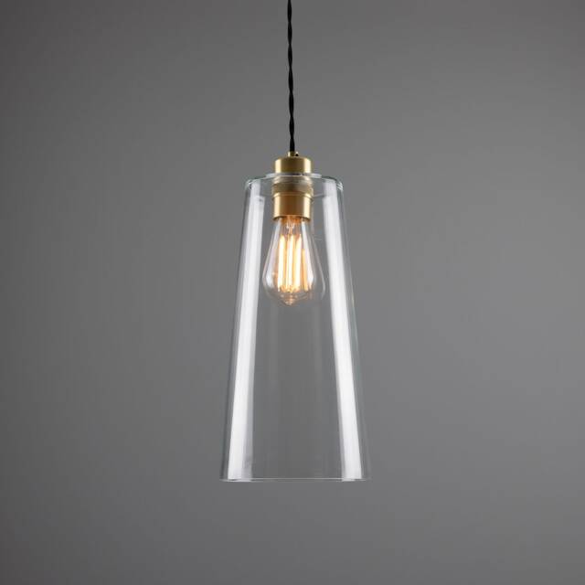 Malang Tall Slender Clear Glass Pendant Light 5.5'' Ip20 - image 1