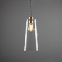 Malang Tall Slender Clear Glass Pendant Light 5.5'' Ip20 - thumbnail 2