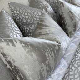 "Silver Cushion Cover, Modern Luxury Bedroom Rectangle Bolster , Decorative Lumbar Pillow Cover 12"" X 20" - thumbnail 2