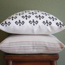 African Print Pillow Cover/Black White Mud Cloth Boho Throw Tribal Sofa Outdoor Cushion - thumbnail 4