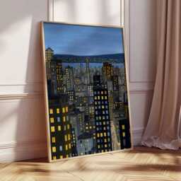 Nyc Poster, New York City Wall Art, Manhattan Skyline Print, Urban Decor Travel Posters & Prints For Home - thumbnail 2