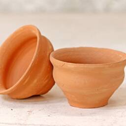 Set Of Terracotta Tea Cups - thumbnail 2