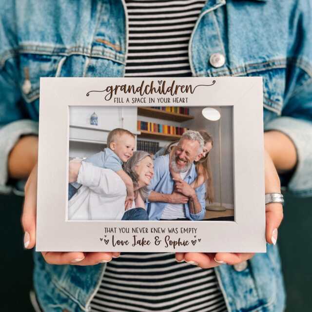 Personalised Gift For Grandparents - Grandchildren Photo Frame Christmas Gifts Grandma From Grandkids, Grandad Nanny Presents - image 1