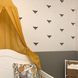 Bee Wall Decal . Honey Wallpaper Effect Stencil Effect. Removable Pattern Decals For Baby Nursery. Home D??cor Wp0124 - thumbnail 2
