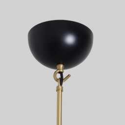 Mid-Century Sputnik Chandelier, Raw Brass Finish, 16-Arm Starburst Light - thumbnail 3