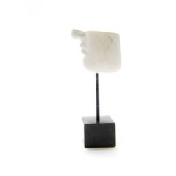 Fragment Of Greek Stone Casting Sculpture On Base - thumbnail 2