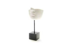 Fragment Of Greek Stone Casting Sculpture On Base - thumbnail 1