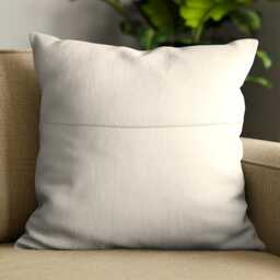 "Japanese Floral Cushion Cover - Delicate Blue & White Throw Pillow 18""/20" - thumbnail 3