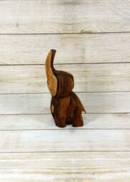 Wood Sculpture Elephant, Jewelry, D??cor, Wooden Elephant - thumbnail 1