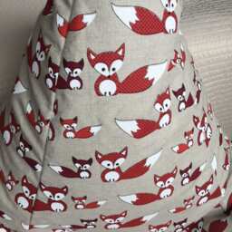 Woodland Fox Linen Beanbag Cover With Inner Liner, No Filling - thumbnail 3